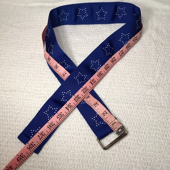 SOLD✨NWOT Vintage Royal Blue Stars D-Ring Belt - Picture 6 of 8